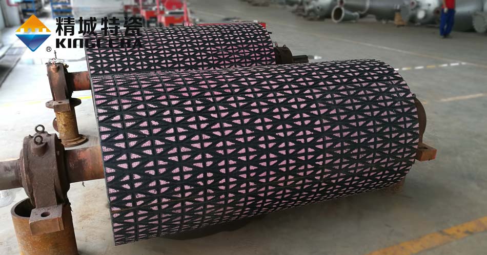 湖南918博天堂生产的陶瓷滚筒包胶
